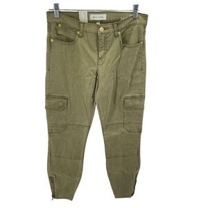 Henry & Belle Womens Cargo Pants Ideal Skinny Ankle Stretch Green Size 28
